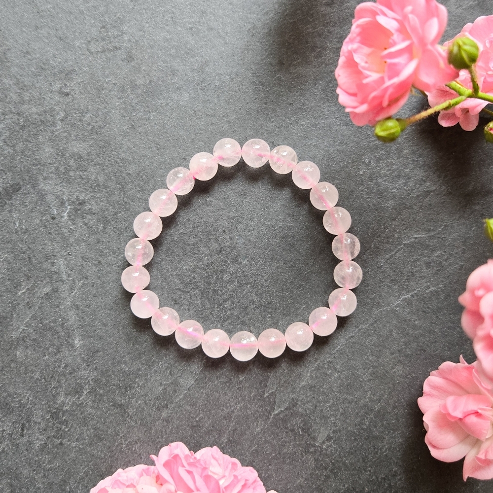 NWT Soul Charms Rose Quartz Beaded Bracelet